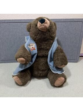 Vtg The Westcliff Collection Bear Brown Plush 18” Sitting Korea Custom Jacket